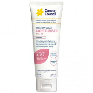 Kem Chống Nắng FACEDAY HỒNG 75ML Cancer Council cho Da mặt ban ngày mỏng nhẹ SPF 50+