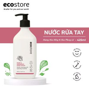 Nước rửa tay hương hoa hồng và hoa phong lữ gốc thực vật Ecostore 425ml